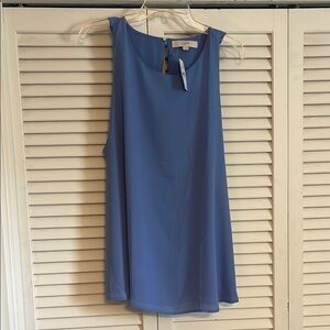 XL LOFT Women's Blue Sleeveless Top